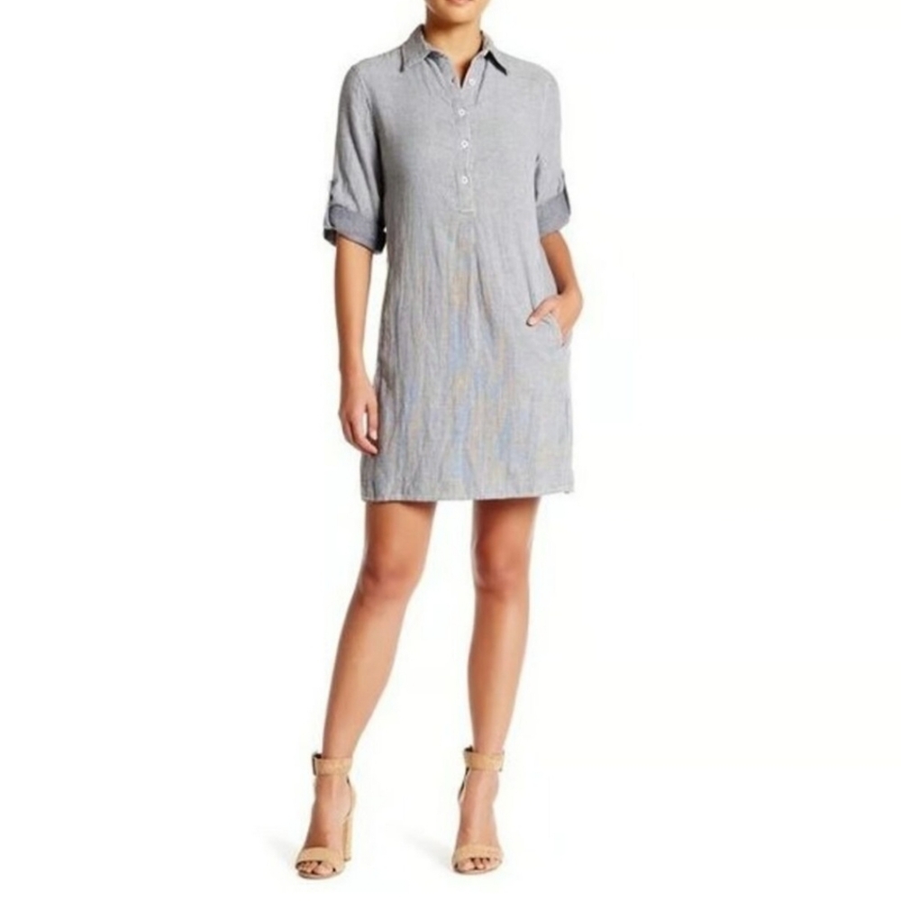 Max Studio 3/4 Sleeve Striped Dress Size XL